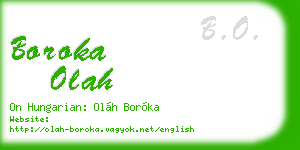 boroka olah business card